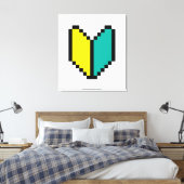 8-bits Pixel Wakaba/Shoshinsha Mark Canvas Afdruk (Insitu (Slaapkamer))