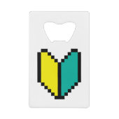 8-bits Pixel Wakaba/Shoshinsha Mark Creditkaart Flessenopener (Voorkant)