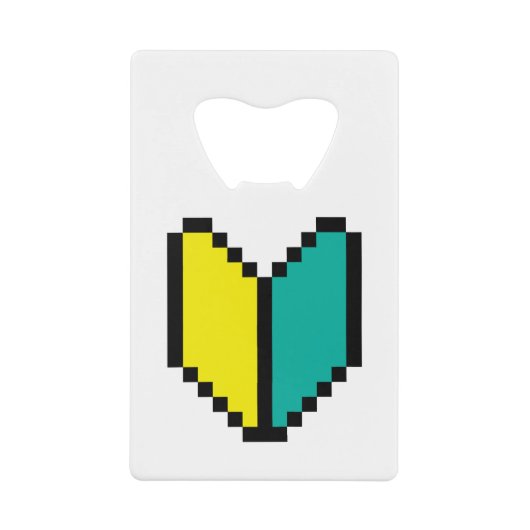 8-bits Pixel Wakaba/Shoshinsha Mark Creditkaart Flessenopener (Voorkant)