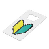 8-bits Pixel Wakaba/Shoshinsha Mark Creditkaart Flessenopener (Achterkant Gekanteld)