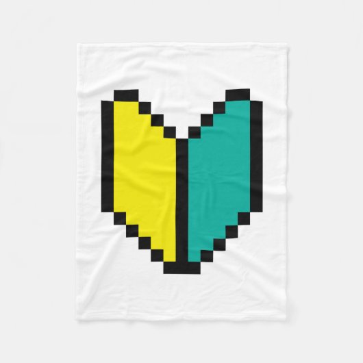 8-bits Pixel Wakaba/Shoshinsha Mark Fleece Deken (Voorkant)