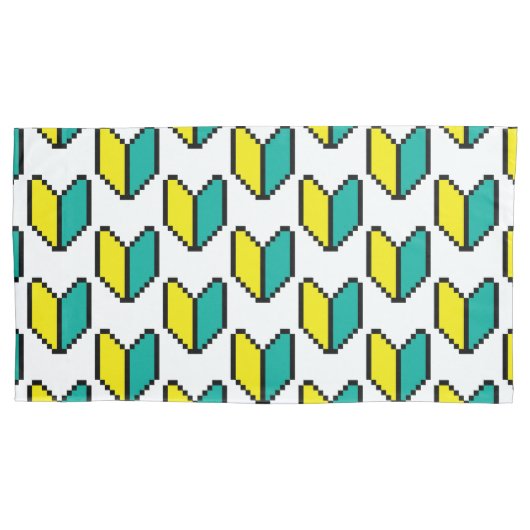 8-bits Pixel Wakaba/Shoshinsha Mark Kussensloop (Voorkant-Links)