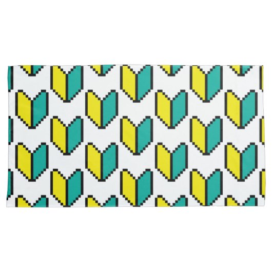 8-bits Pixel Wakaba/Shoshinsha Mark Kussensloop (Voorkant-Rechts)