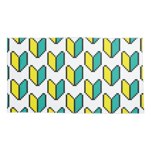 8-bits Pixel Wakaba/Shoshinsha Mark Kussensloop (Achterkant-Links)