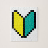 8-bits Pixel Wakaba/Shoshinsha Mark Legpuzzel (Verticaal)