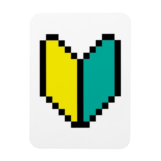 8-bits Pixel Wakaba/Shoshinsha Mark Magneet (Verticaal)