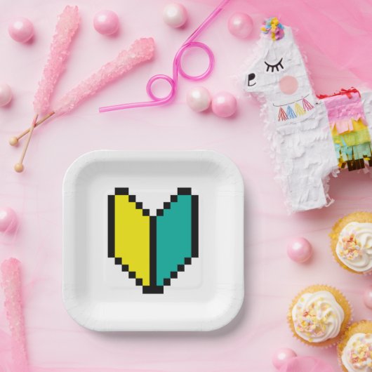 8-bits Pixel Wakaba/Shoshinsha Mark Papieren Bordje (Feest)