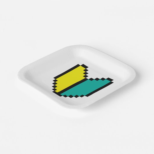 8-bits Pixel Wakaba/Shoshinsha Mark Papieren Bordje (Gebogen)