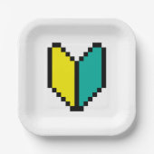 8-bits Pixel Wakaba/Shoshinsha Mark Papieren Bordje (Voorkant)