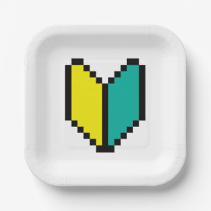 8-bits Pixel Wakaba/Shoshinsha Mark Papieren Bordje