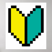 8-bits Pixel Wakaba/Shoshinsha Mark Poster (Voorkant)