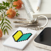 8-bits Pixel Wakaba/Shoshinsha Mark Sleutelhanger (Voorkant Rechts)