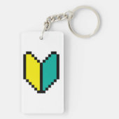 8-bits Pixel Wakaba/Shoshinsha Mark Sleutelhanger (achterkant)