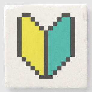 8-bits Pixel Wakaba/Shoshinsha Mark Stenen Onderzetter