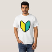 8-bits Pixel Wakaba/Shoshinsha Mark T-shirt (Voorkant volledig)