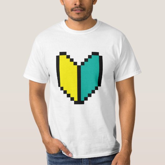 8-bits Pixel Wakaba/Shoshinsha Mark T-shirt (Voorkant)