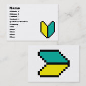 8-bits Pixel Wakaba/Shoshinsha Mark Visitekaartje (Voorkant / Achterkant)