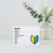 8-bits Pixel Wakaba/Shoshinsha Mark Visitekaartje (Staand voorkant)