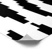 8-bits Pixel Zebra Print Design Patroon (Hoek)
