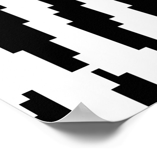 8-bits Pixel Zebra Print Design Patroon (Hoek)