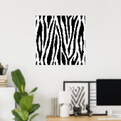 8-bits Pixel Zebra Print Design Patroon (Thuiskantoor)