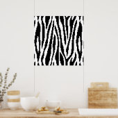 8-bits Pixel Zebra Print Design Patroon (Keuken)