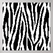 8-bits Pixel Zebra Print Design Patroon (Voorkant)