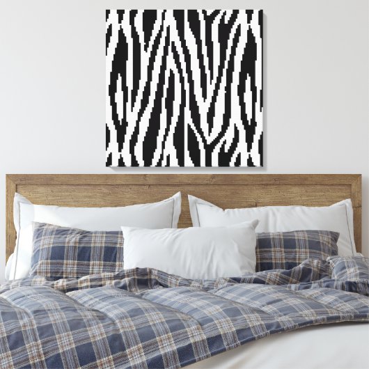 8-bits Pixel Zebra Print Design Patroon (Insitu (Slaapkamer))