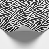 8-bits Pixel Zebra Print Design Patroon Cadeaupapier (Hoek)