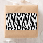 8-bits Pixel Zebra Print Design Patroon Etiket (Insitu)