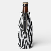 8-bits Pixel Zebra Print Design Patroon Flesjeskoeler (Fles Achterkant)