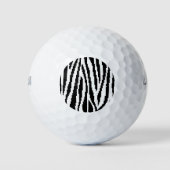 8-bits Pixel Zebra Print Design Patroon Golfballen (Voorkant)