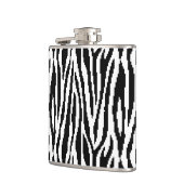 8-bits Pixel Zebra Print Design Patroon Heupfles (Links)