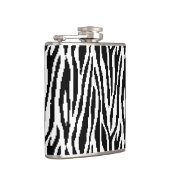 8-bits Pixel Zebra Print Design Patroon Heupfles (Rechts)