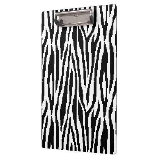 8-bits Pixel Zebra Print Design Patroon Klembord (Links)
