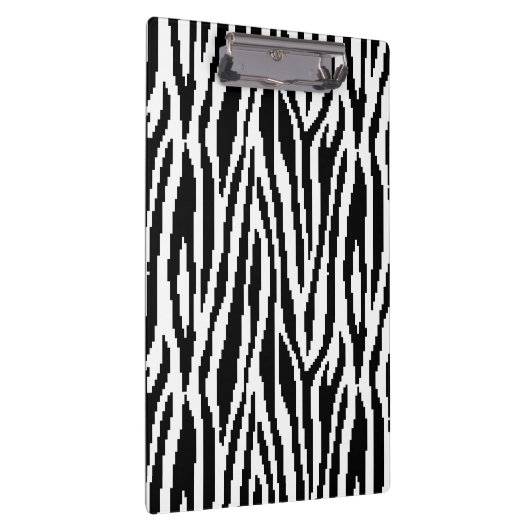 8-bits Pixel Zebra Print Design Patroon Klembord (Rechts)