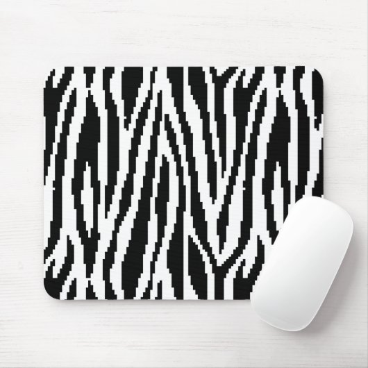 8-bits Pixel Zebra Print Design Patroon Muismat (Met muis)