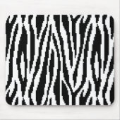 8-bits Pixel Zebra Print Design Patroon Muismat (Voorkant)