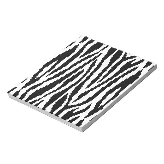 8-bits Pixel Zebra Print Design Patroon Notitieblok (Linkerzijde)