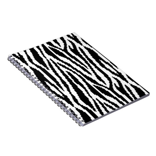 8-bits Pixel Zebra Print Design Patroon Notitieboek (Rechterzijde)