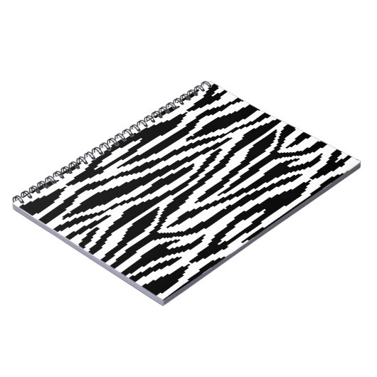 8-bits Pixel Zebra Print Design Patroon Notitieboek (Linkerzijde)