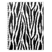 8-bits Pixel Zebra Print Design Patroon Notitieboek (Voorkant)