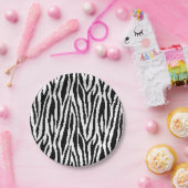 8-bits Pixel Zebra Print Design Patroon Papieren Bordje (Feest)