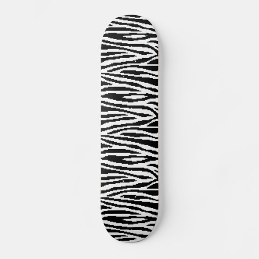 8-bits Pixel Zebra Print Design Patroon Persoonlijk Skateboard (Voorkant)