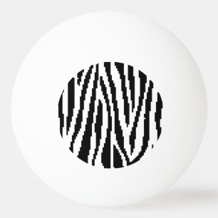 8-bits Pixel Zebra Print Design Patroon Pingpongbal