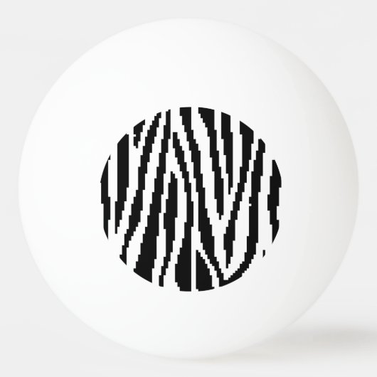 8-bits Pixel Zebra Print Design Patroon Pingpongbal (Achterkant)