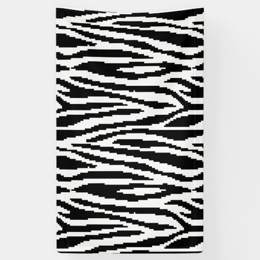 8-bits Pixel Zebra Print Design Patroon Spandoek (Verticaal)