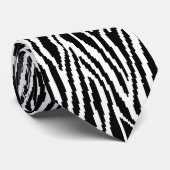 8-bits Pixel Zebra Print Design Patroon Stropdas (Opgerold)