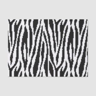 8-bits Pixel Zebra Print Design Patroon Tissuepapier