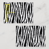 8-bits Pixel Zebra Print Design Patroon Visitekaartje (Voorkant / Achterkant)